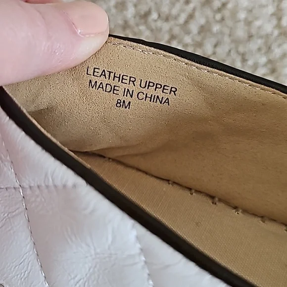 Talbots black and white quilted leather espadrilles size 8 euc - Picture 4 of 5